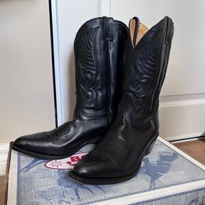 Cowboy Boots (Boulet - Black Leather - EUC)